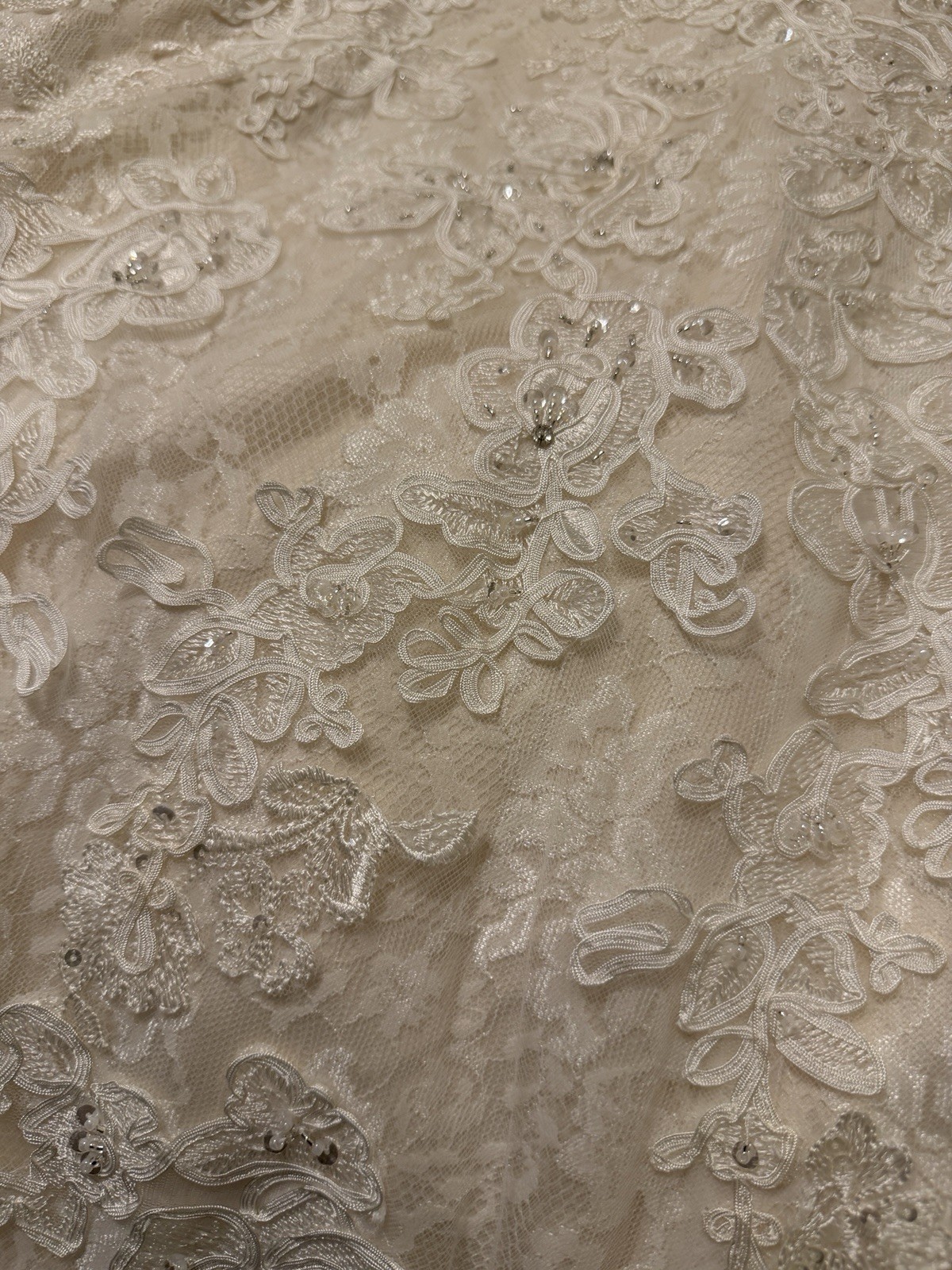 Jewel by David’s Bridal Strapless Sweetheart A-Line Lace Beaded Corset 12