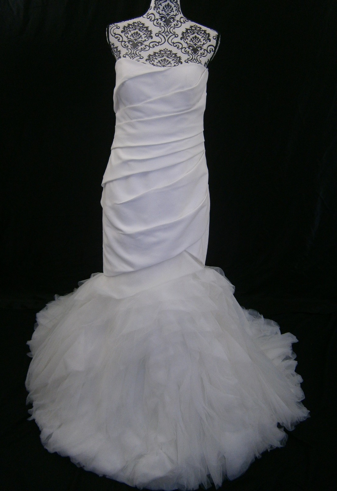 Kelly Faetanini Sutton Wedding Dress 12 Fit & Flare All White Crepe Tulle $5,000
