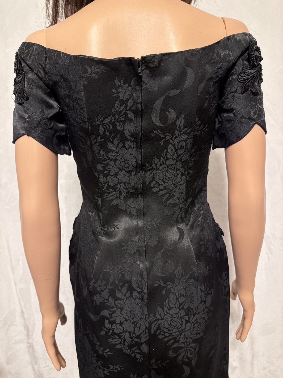 Scott Mcclintock VTG Classy Off Shoulder Little Black Dress Cocktail Event 8