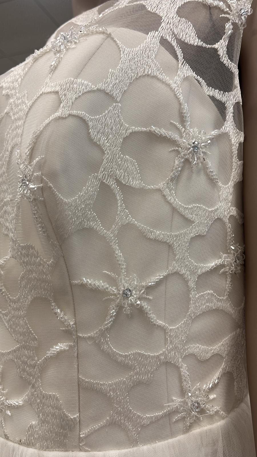 DESIGNER BRAUTKLEID THE ONE BY MODE DE POL GR 42 PRINZESSIN TÜLL GLITZER