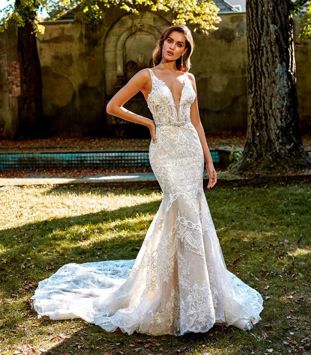 Eve of Milady 1612 Wedding Dress 6 Ball Gown Ivory Fit & Flare Lace $4,589 NEW