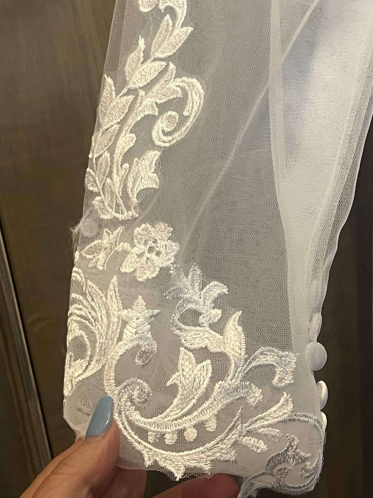 NEW Unbranded Long Sleeve V-Neck White Wedding Dress w/Lace & Illusion Bodice 12