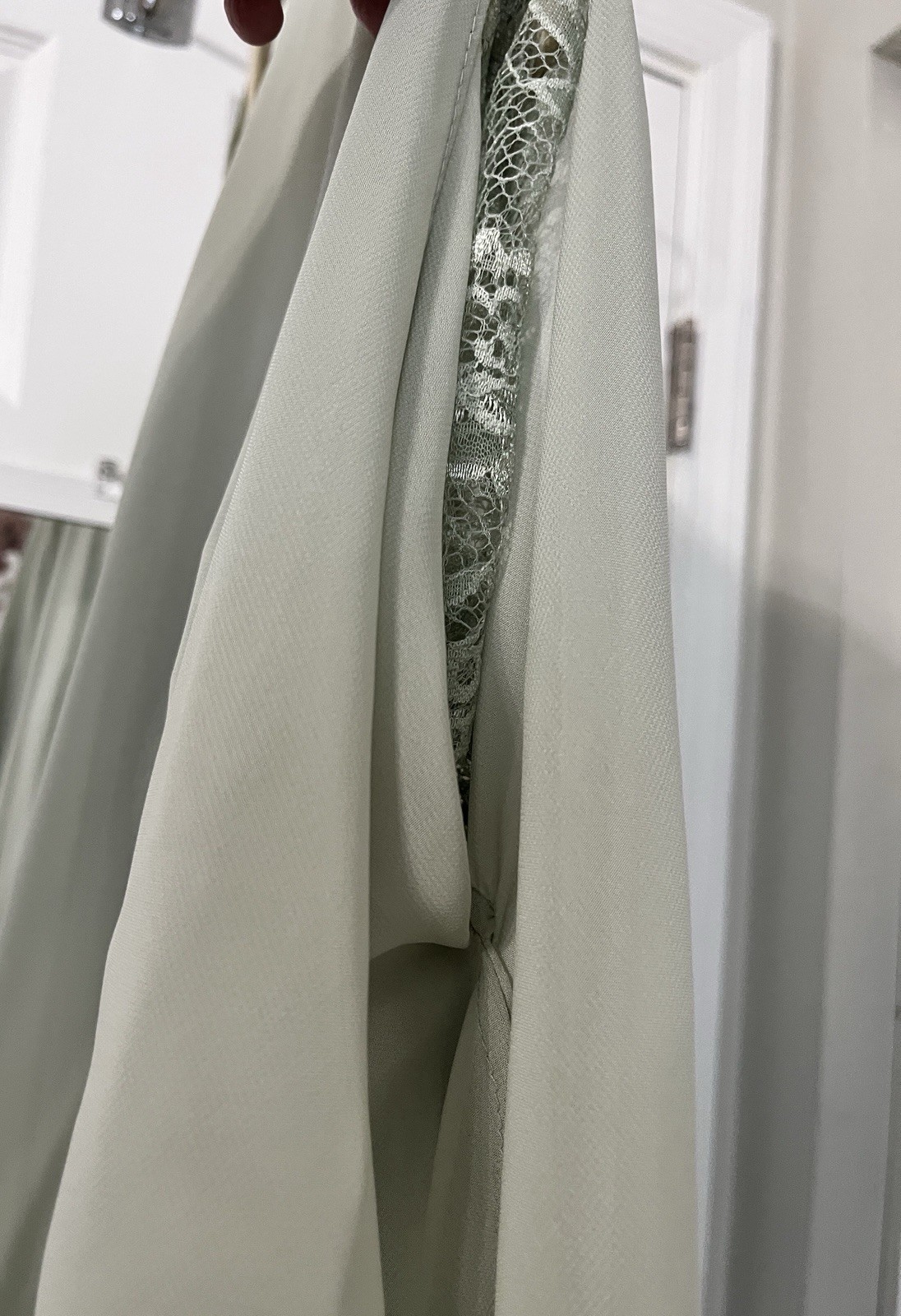 Formal Wedding Midi, Tea Length Dress , Sz 10, Includes Wrap Preowned Sage Green
