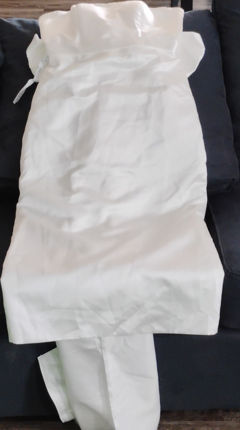 Miss Veil White Sleeveless Full-Length Wedding Dress Size 8 Regular Fit Elegant