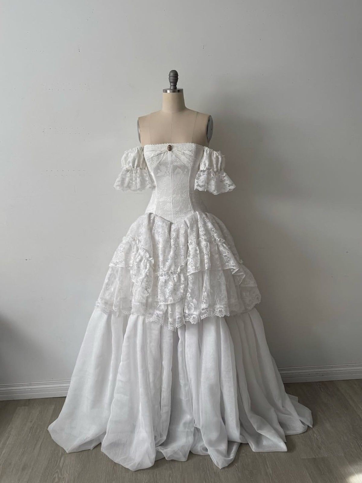 Elegant Wedding Dresses Vintage Lace One Shoulder A Line Boho Bridal Gowns