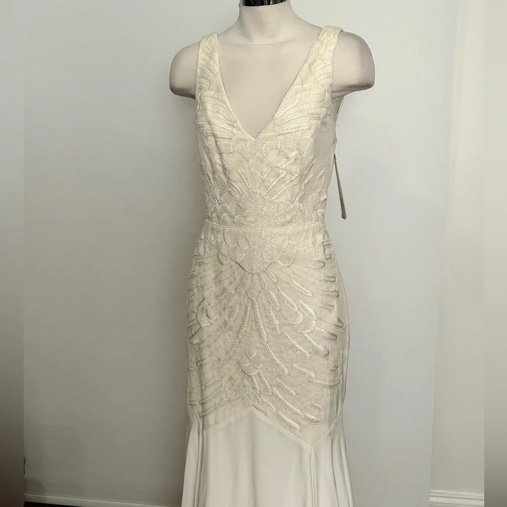 NICOLE MILLER BRIDAL WEDDING PS0004 $3500 AWH/ OFF WHITE Size 8