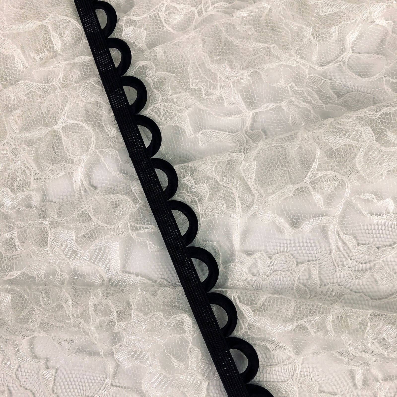 Black Satin Corset Loops Lacing Looping Corset Back Lace-Up Zipper Replacement