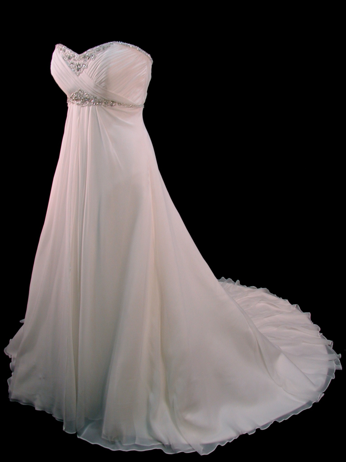 Perfect for Beach or Back Yard Mon Cheri Flowy Silk Bridal Gown Wedding Dress 12