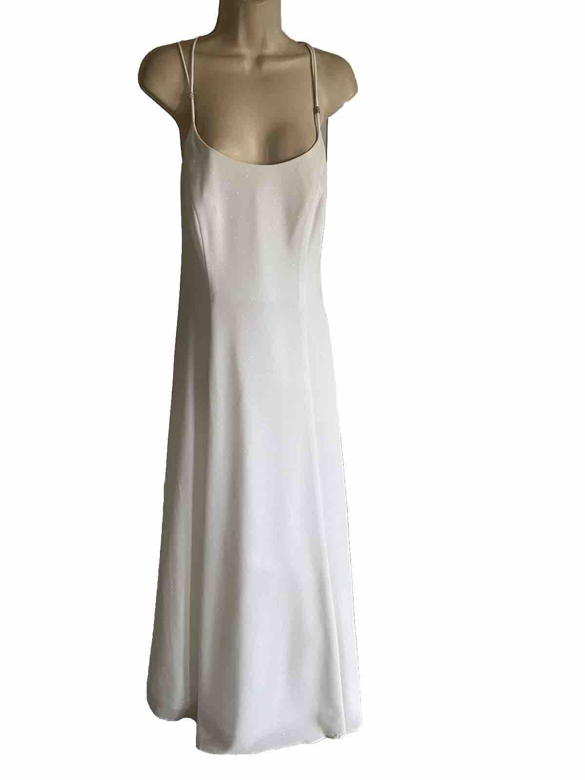 Wedding Gown Dress Full Length White Splarles Spaghetti Straps