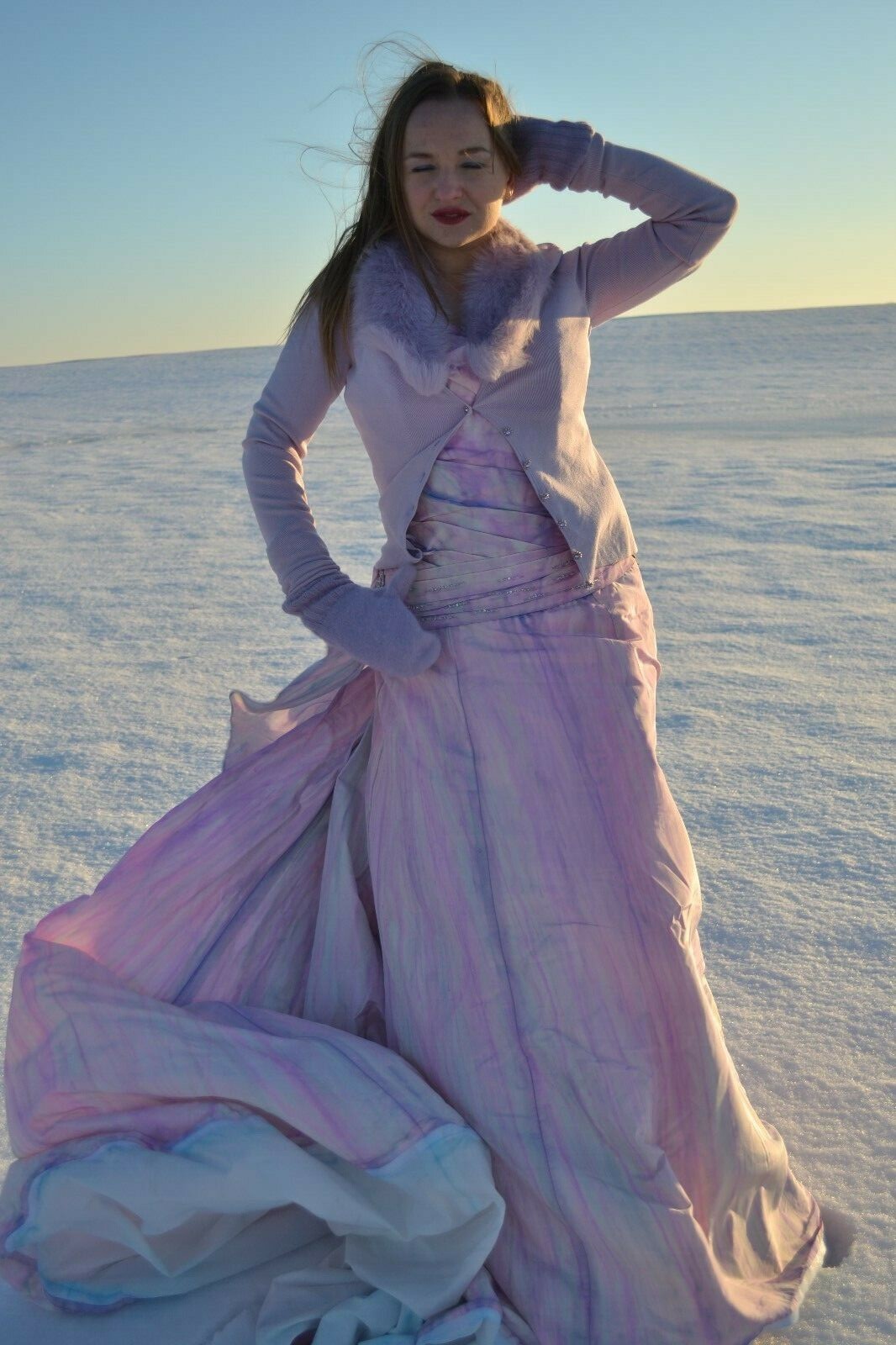 NEW Silk Beach Bohemian Wedding Dress corset Gown Blue white purple pink 6 8 10