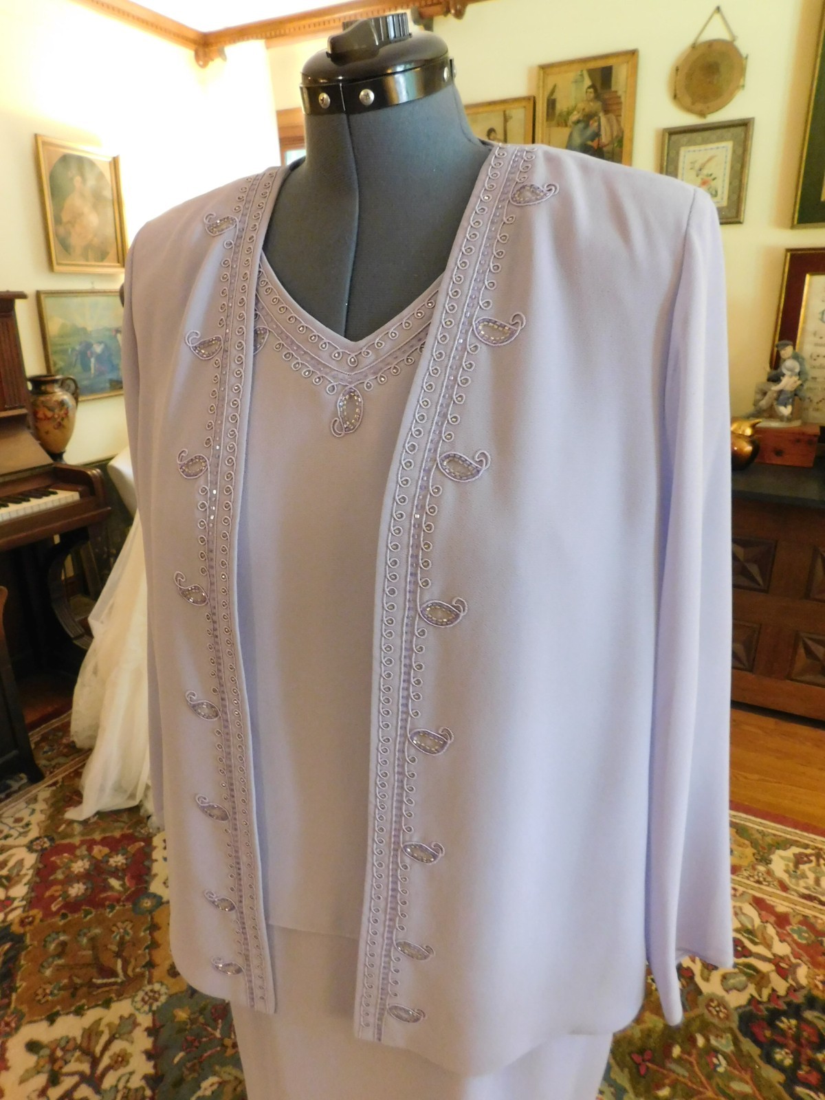 BEAUTIFUL LAVENDER 2/PIECE R&M RICHARDS GOWN W/JACKET S 14P
