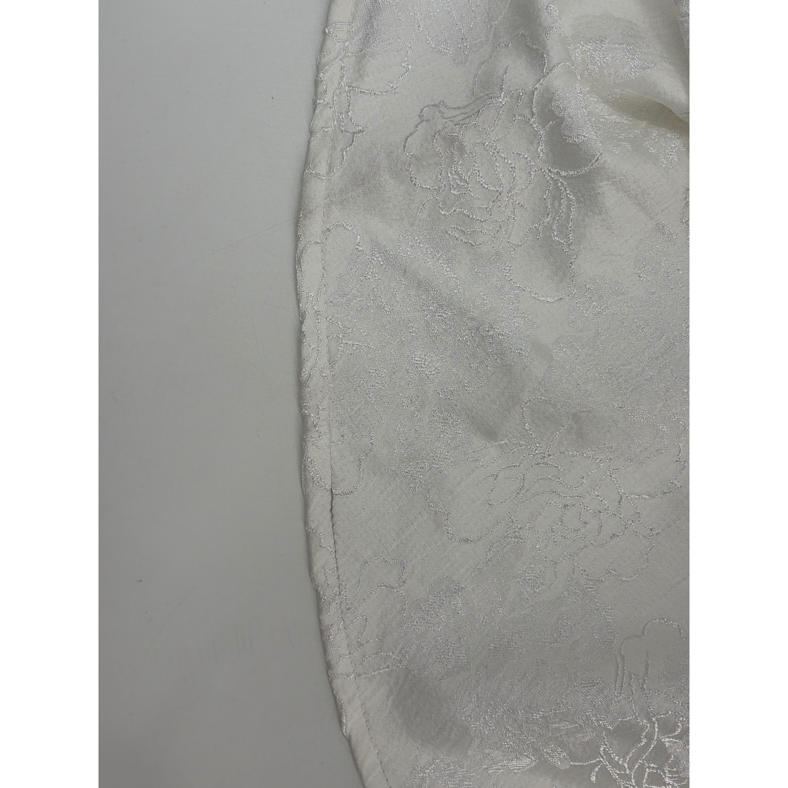 Lulus Arabella White Jacquard Basque Waist Maxi Dress Lace Up Back Womens M NEW