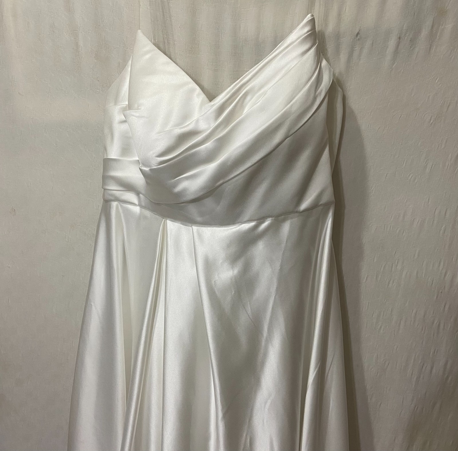 Wedding Dress Brand NWOT Ruch V-Neckline Corset Back/Side Slit(Off White)-Sz 22W