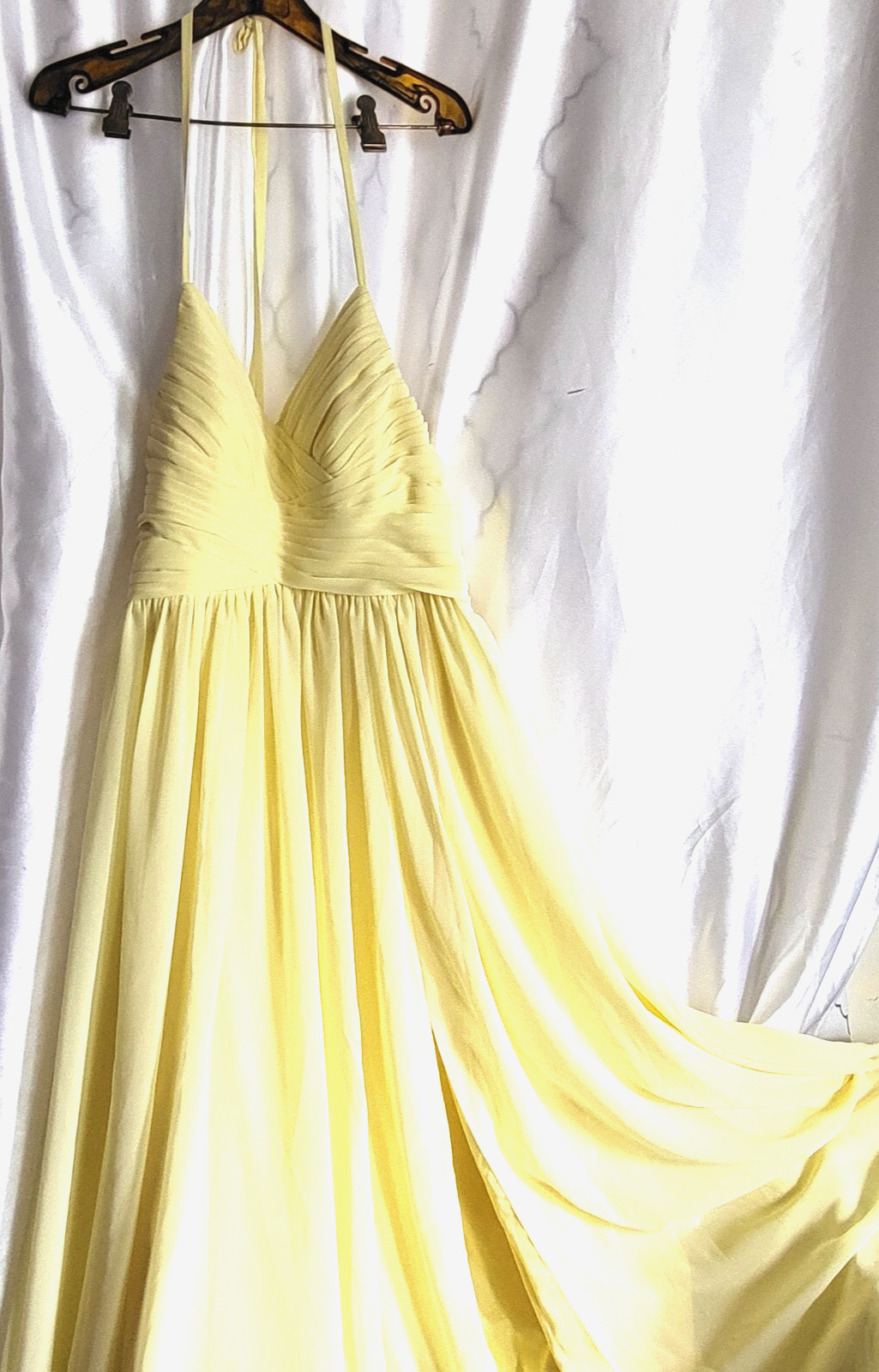 JJ’s House dress /Gown Large Yellow Sleeveless