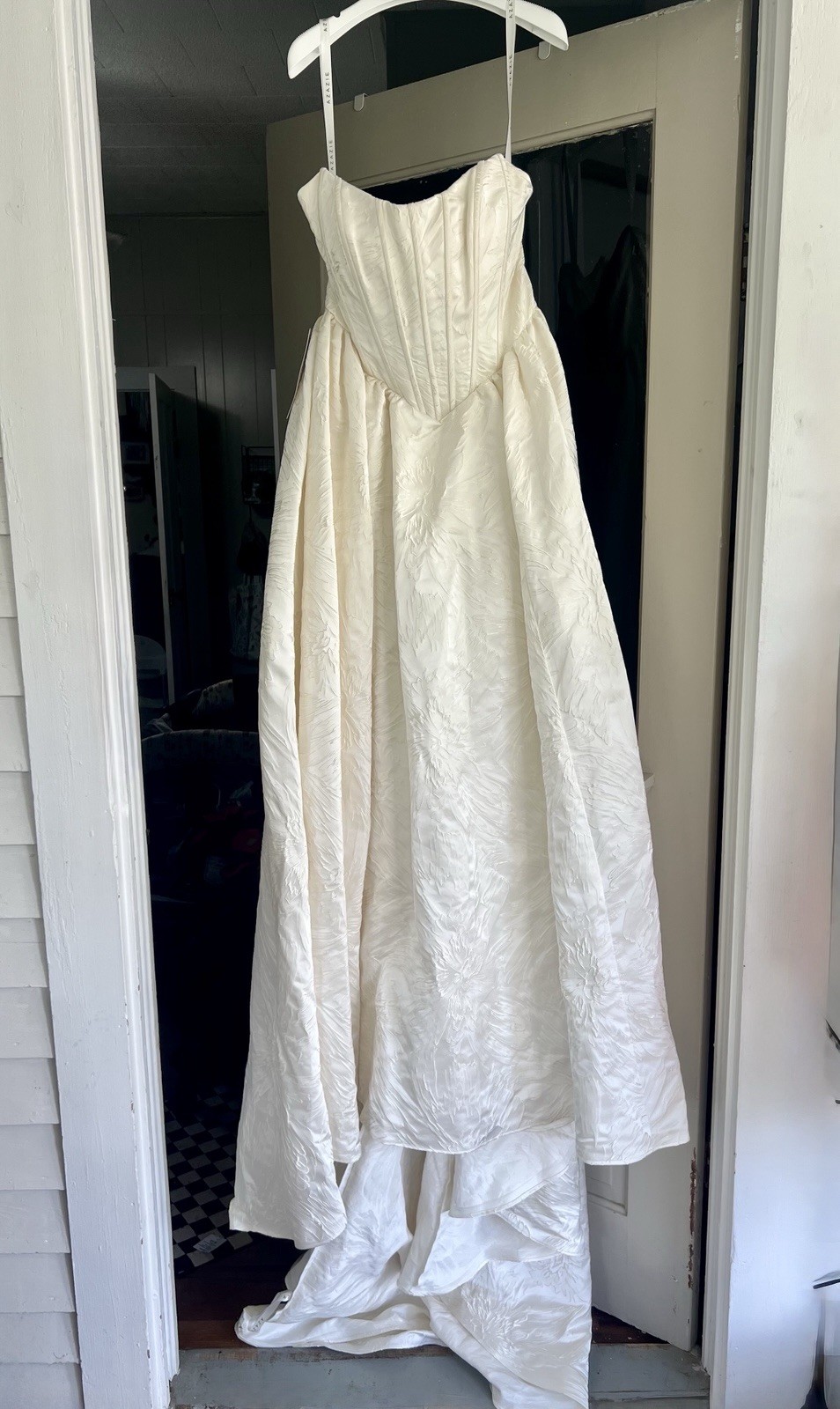 Azazie Bridals Ivory Ball Gown Wedding Dress Train includes veil