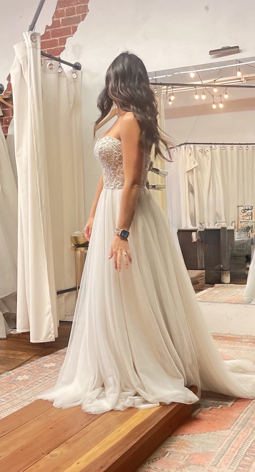Watters Brides Rosina 2070B Ivory Beaded Sweetheart A-Line Tulle Gown Size 6