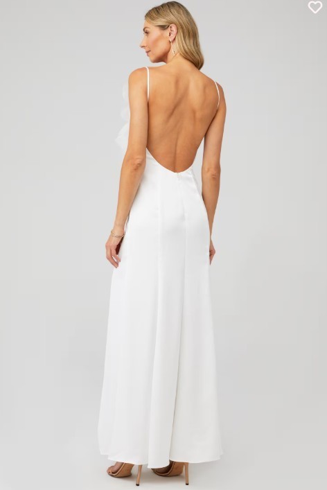 $398 Katie May Ivory Grad Bridal Shower Floral Gown sz Small Whimsy Romantic