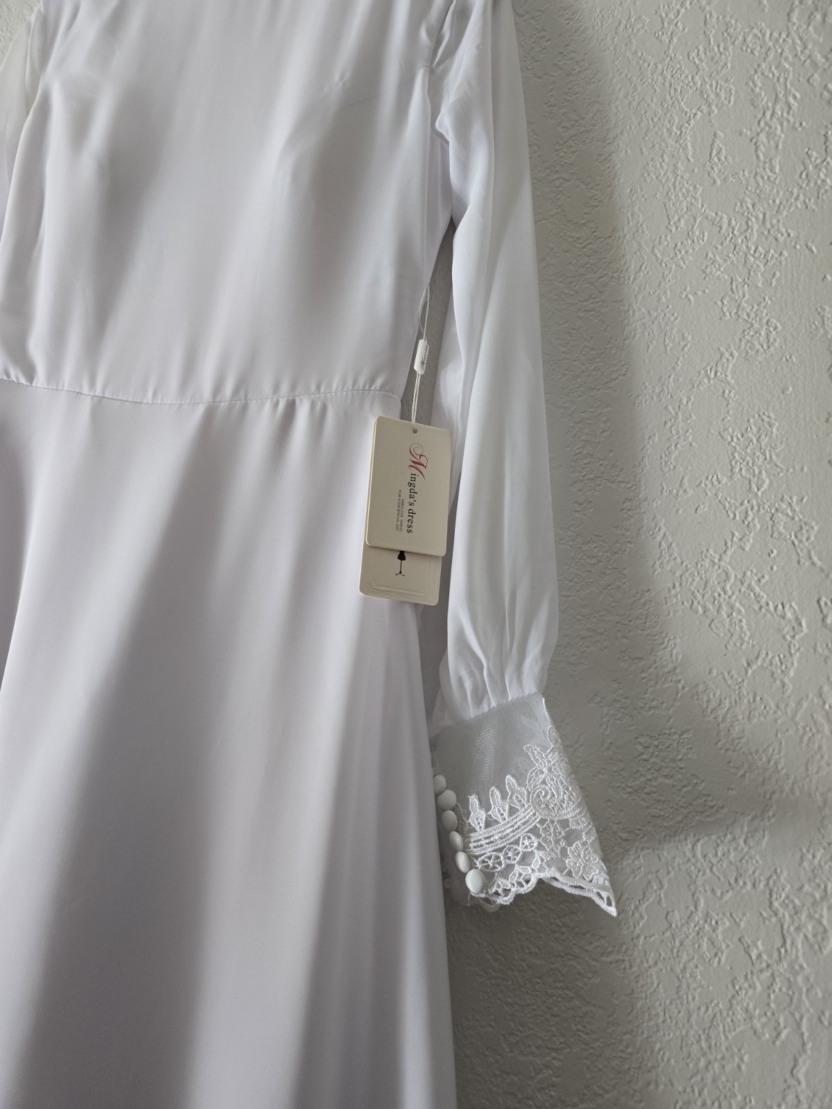 Bridal Dress Wedding Brand Is Mingdas Dress White**Size Measurements In Photos**