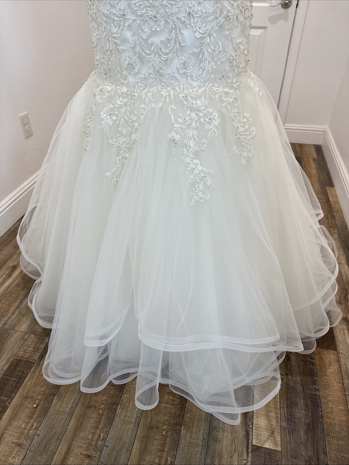 Wedding Dress Size 14 Off White Color