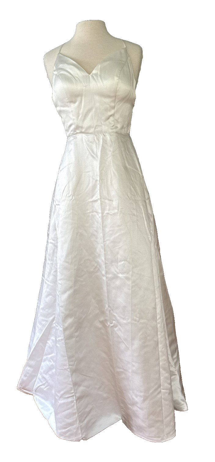 Unbranded Wedding Dress w/ Slip Dress Size 4/6 Long Balloon Sleeves