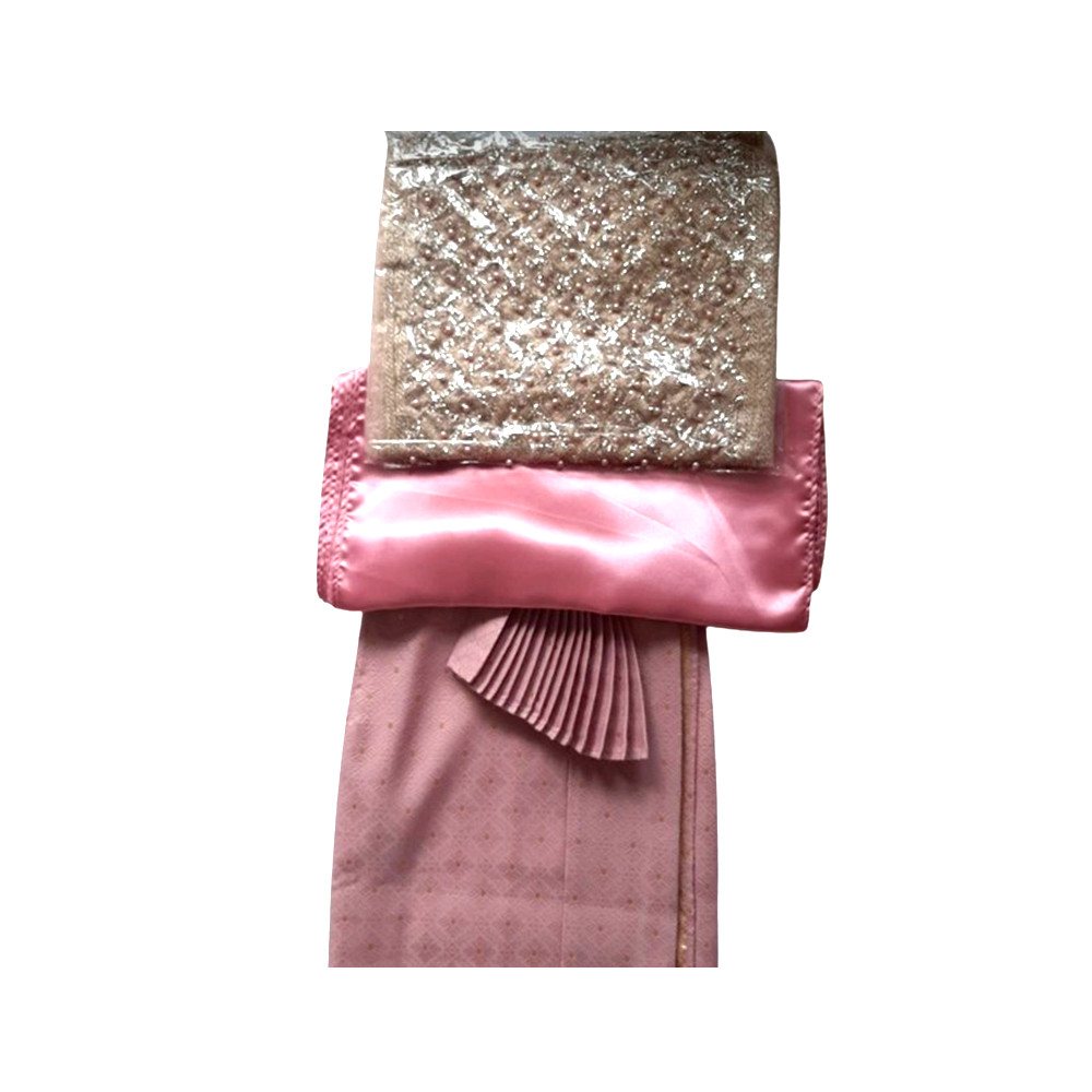 Chud Thai Traditional Wedding Dress Cloth Skirt # F Pink Lotus Accessories