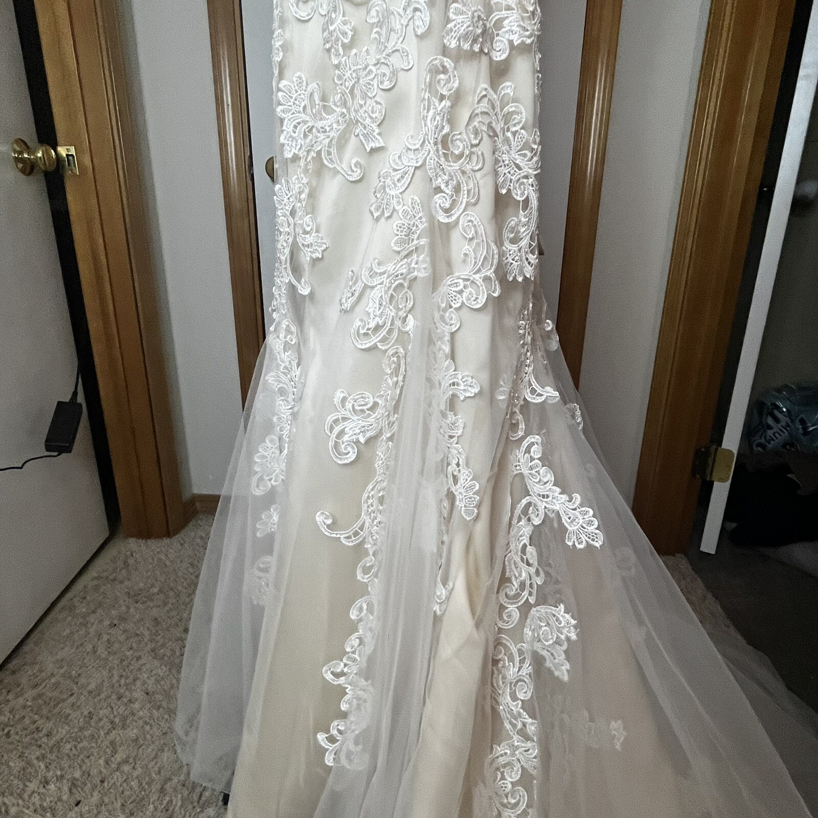 Casablanca Bridal Gown Lotus In Champagne / Ivory/ Silver Size 18 Style 2242