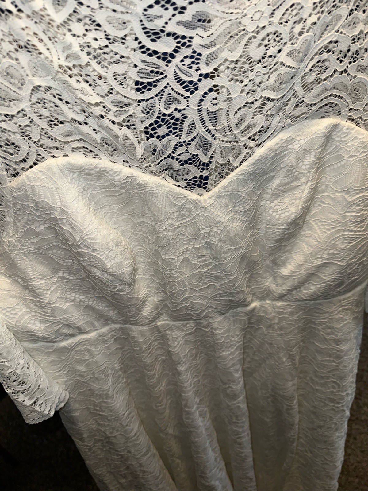 Ivory Lace Tea-Length Wedding Dress