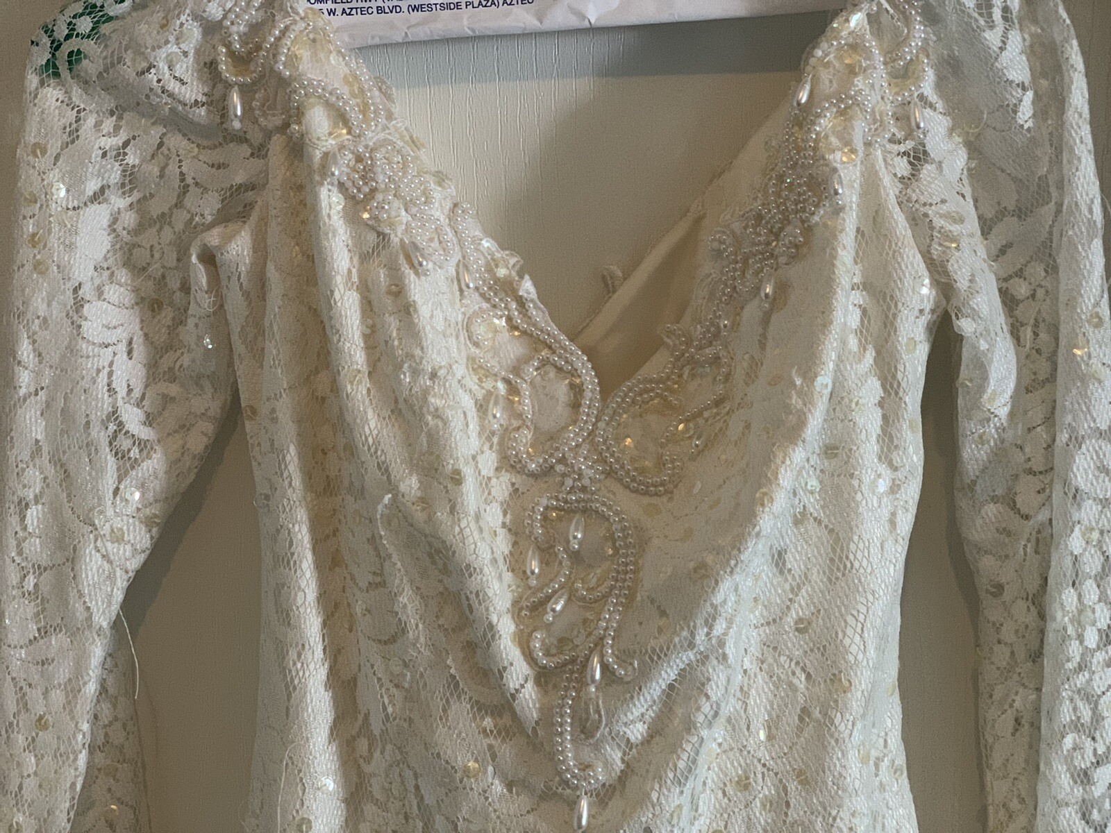 Vintage Bridal Originals Wedding dress Petite8 ivory Long Sleeve Mermaid Trumpet