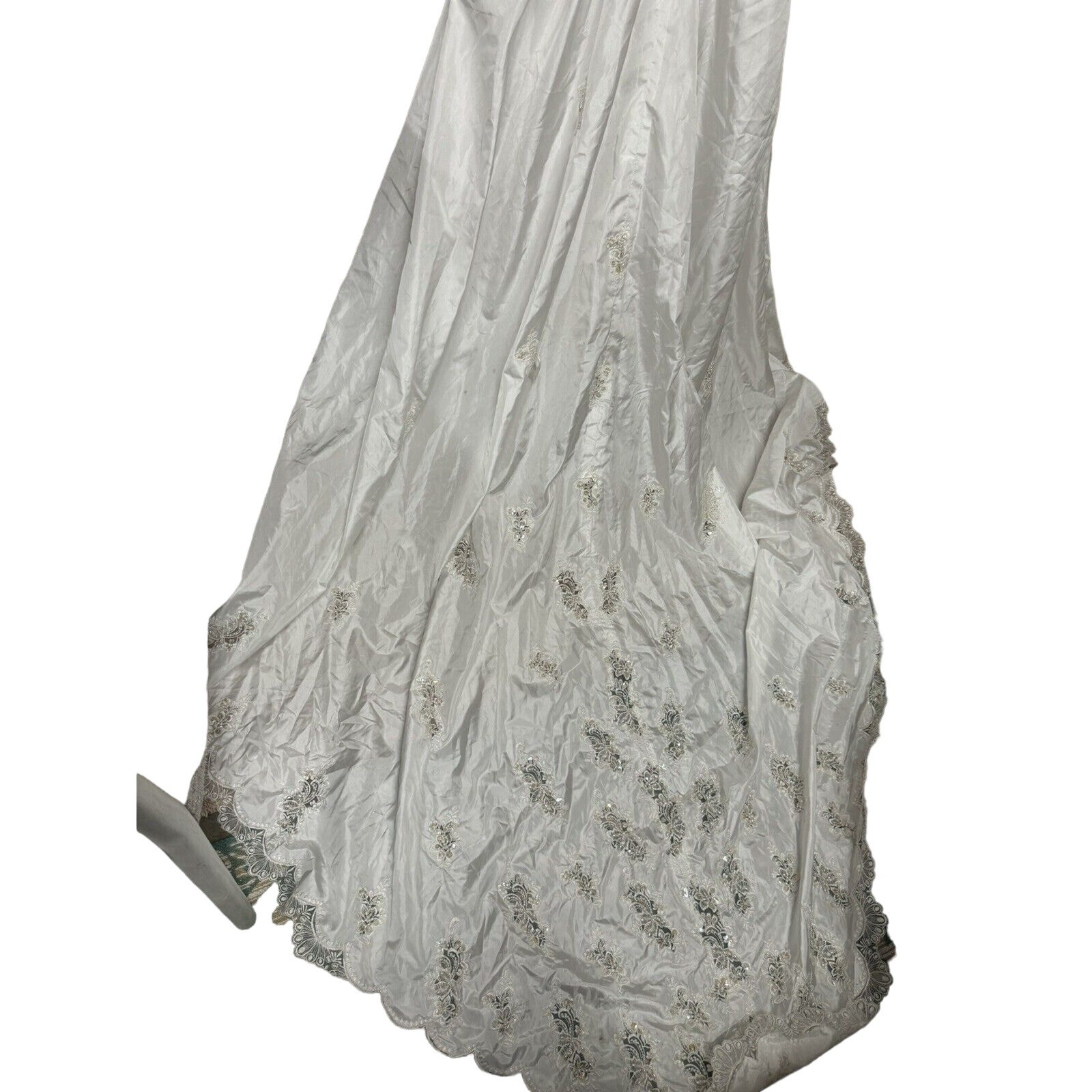 STUNNING BEADED Venus Maxam Wedding Dress S Long Train PLZ READ,Beautiful
