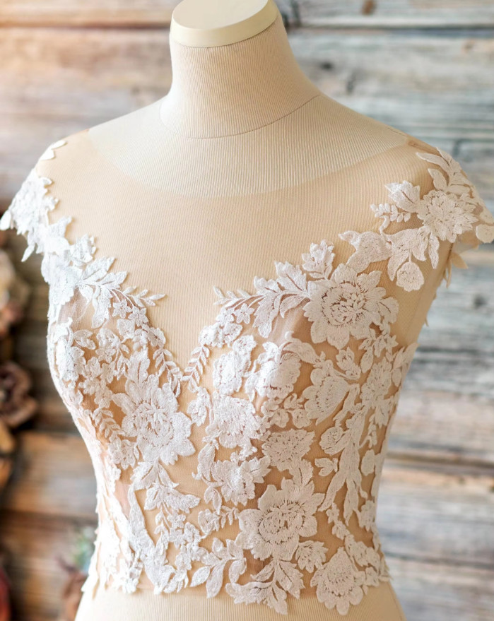 Lace Wedding Jacket Appliques Bridal Buttons Back Bridal Accessories Wrap Custom