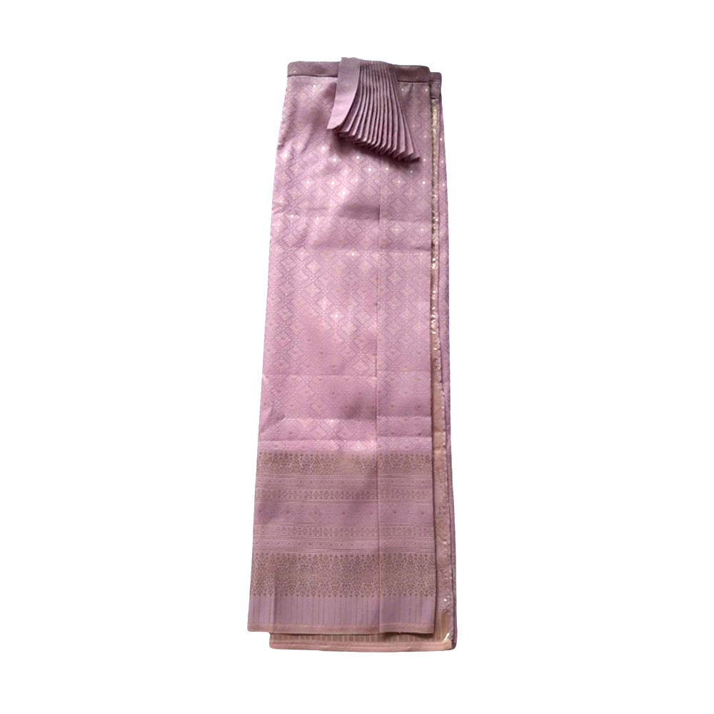 Chud Thai Traditional Wedding Dress Cloth Skirt # F Pink Lotus Accessories