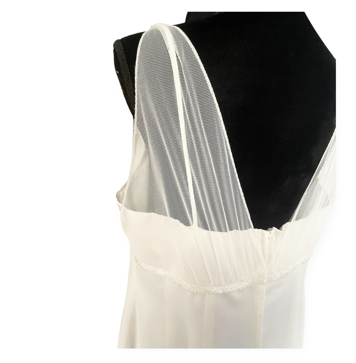 David’s Bridal Tulle Tea-Length Ivory Wedding dress gown plus women’s 18W midi