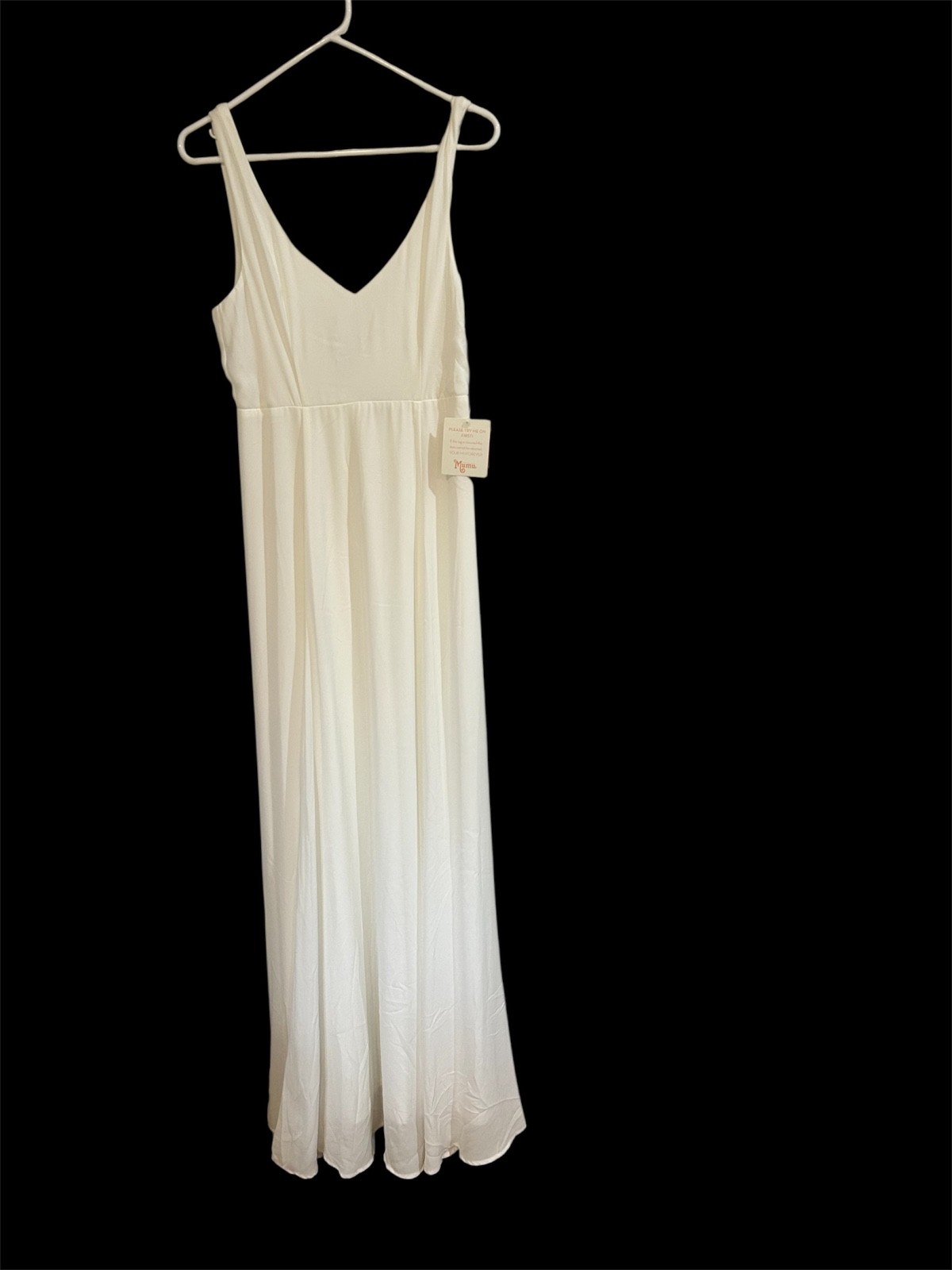 Show Me Your Mumu White Gown V Neck Wedding Jenn NWT Minimalistic Glam