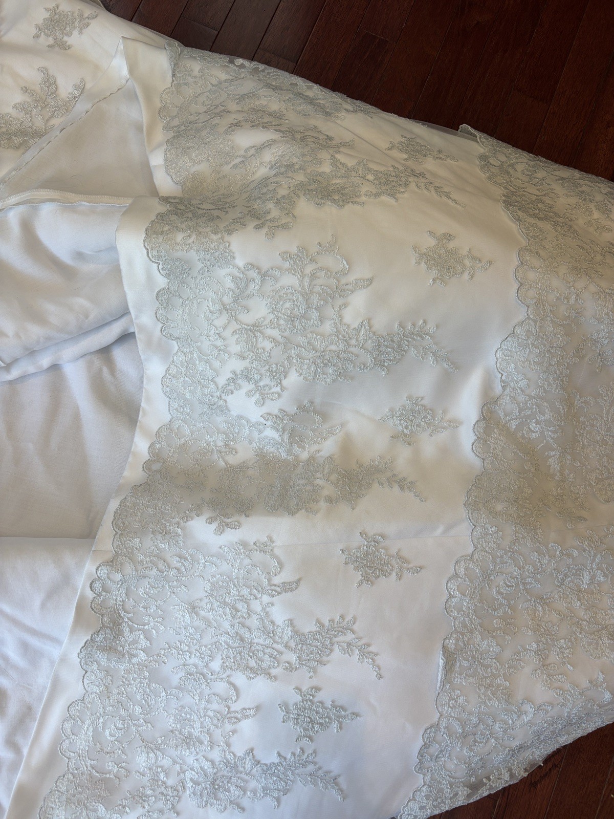 HAUTE COUTURE MAGGIE SOTTERO Chantilly Lace Strapless Buscle Corset 4 Petite Tea