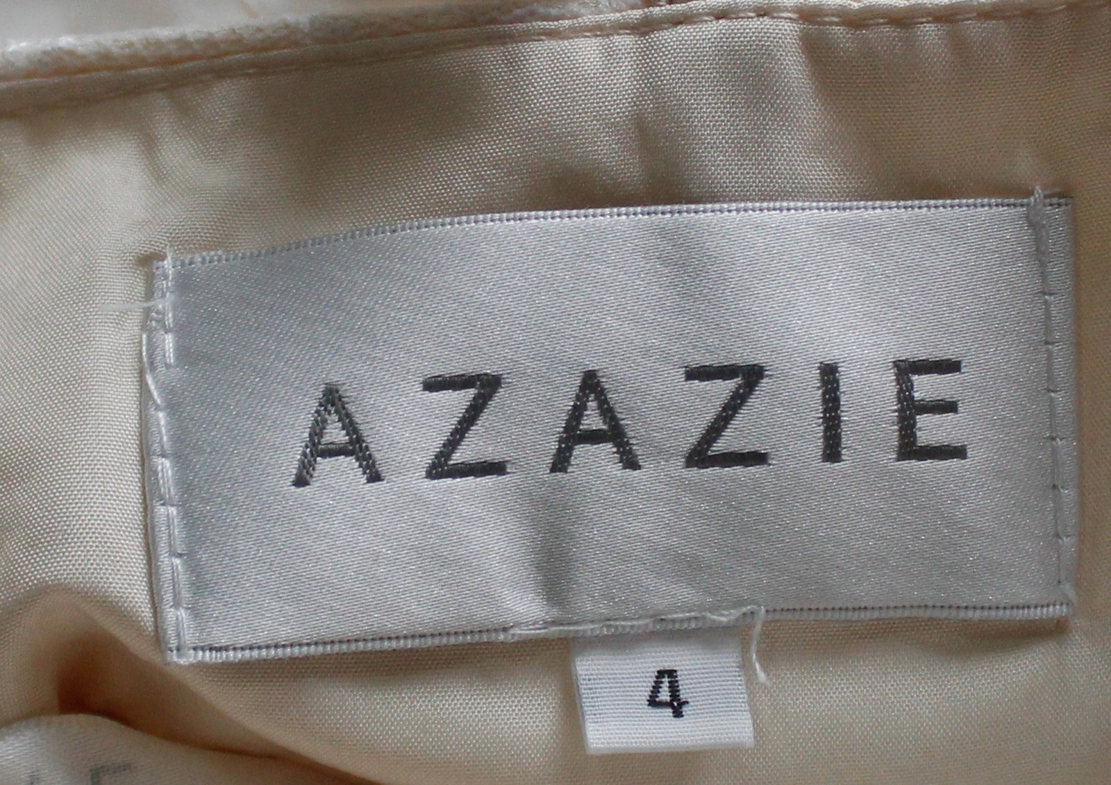 Azazie Girls Celia A-Line Lace Tulle Dress AP2 White Alabaster Size: 4 NWT