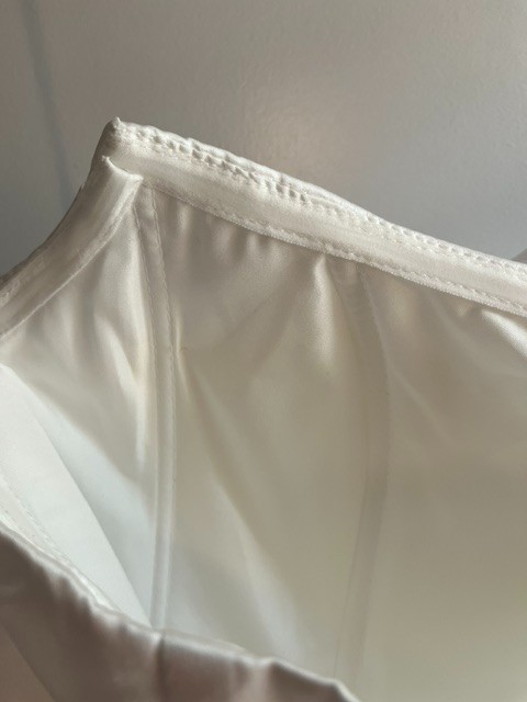 David’s Bridal Strapless Satin and Tulle Ball Gown Size 4 Soft White