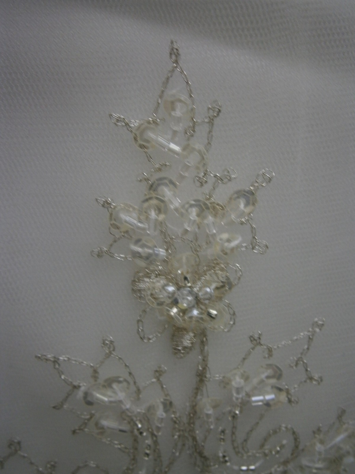 Casablanca Wedding Dress Ball Gown 16-18 White Taffeta Beaded Champagne Elegant