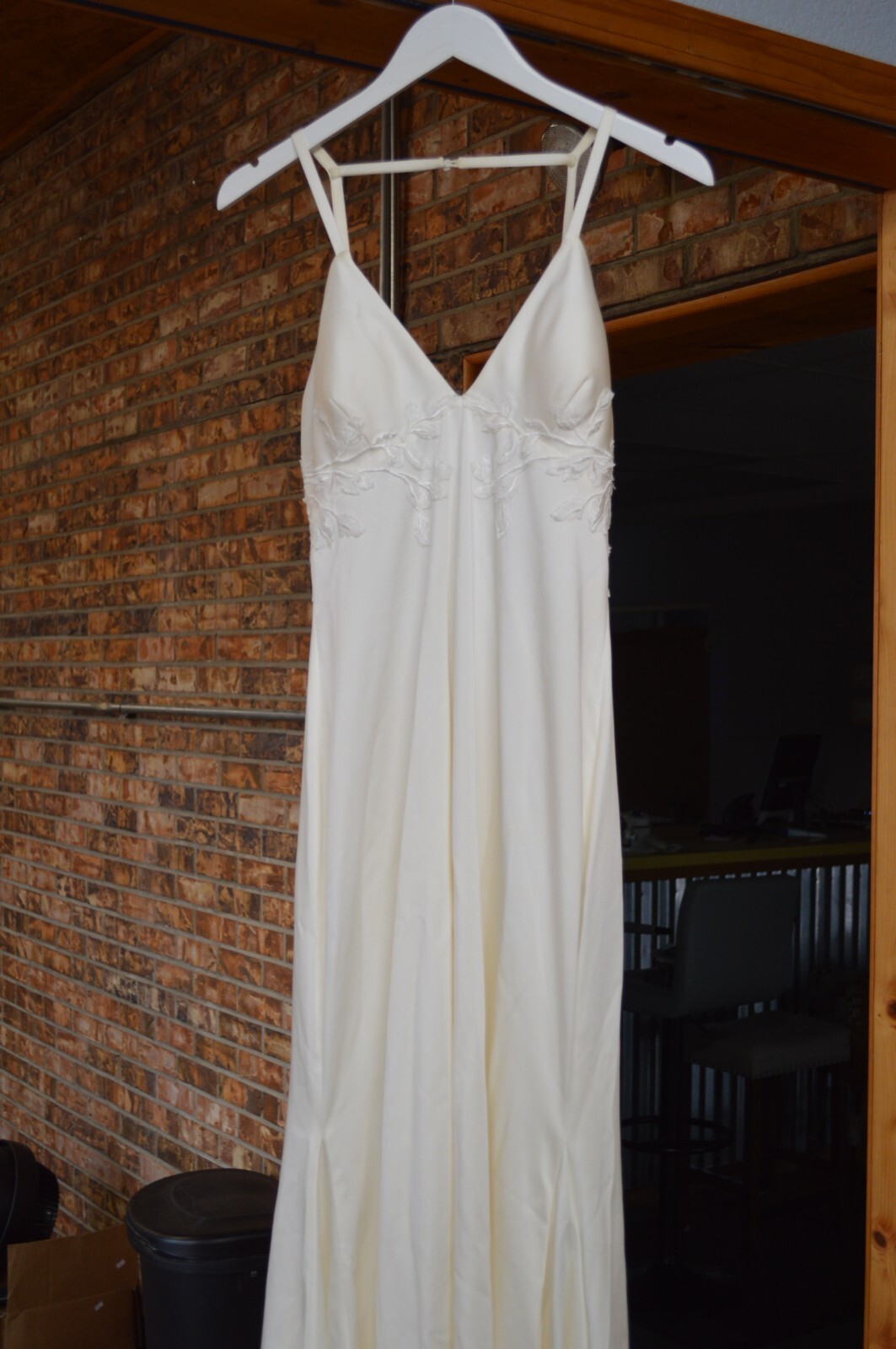 NEW Lovers Society Faye Off White Satin Wedding Gown UK 12/US 8