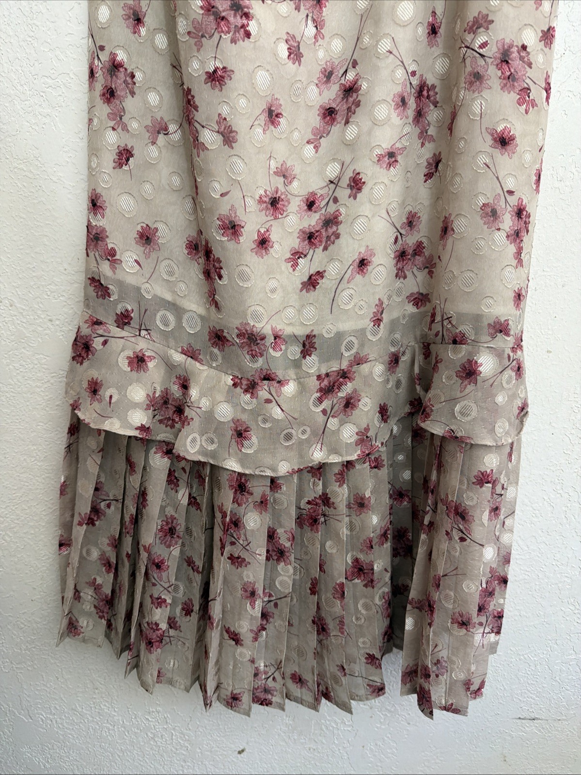 Lulus Pink Floral Midi With OverlayCottage Core Fairy Core FlowyWhimsical.
