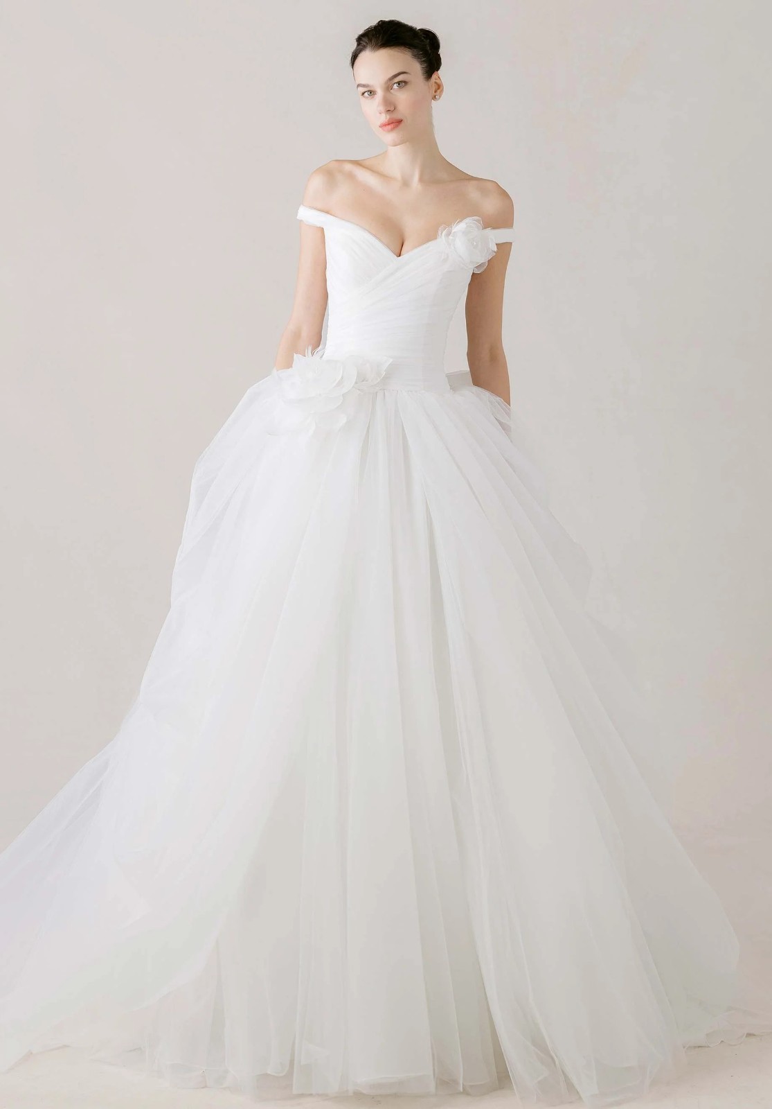 Princess pink ivory tulle wedding dress wedding dress 32-60 off straps n.measurement