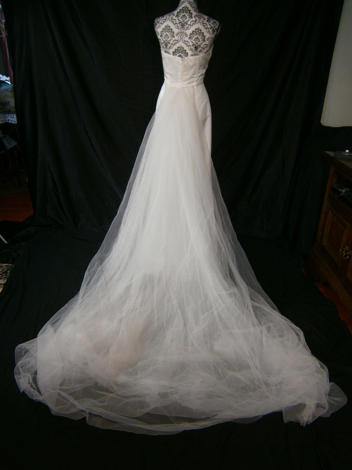NY Design Soft White Tulle Netting Wedding Dress Train 80″ 5 Layers of Tulle New