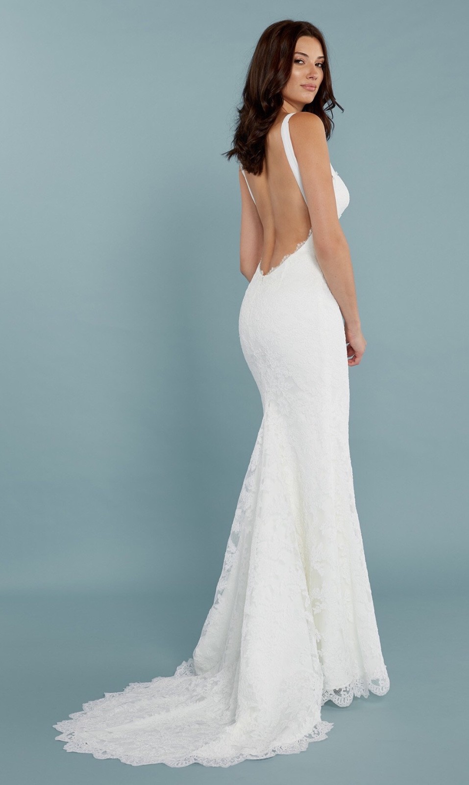 NEW Unaltered Katie May Sienna Wedding Dress Size Medium LOW BACK