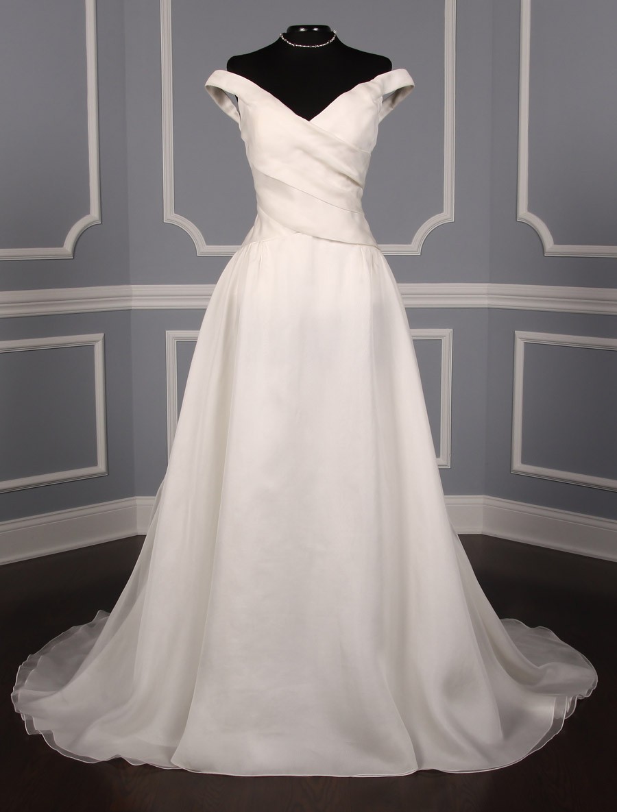 AUSTIN SCARLETT Bridal Wedding Dress Gown Charlotte Sweetheart Silk Off Shoulder