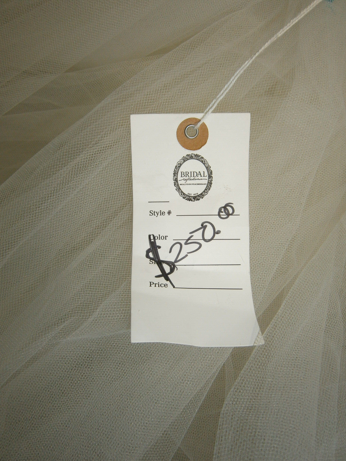 Bridal Reflections Wedding Dress Separate Train 112″ Length Tulle Ivory $250