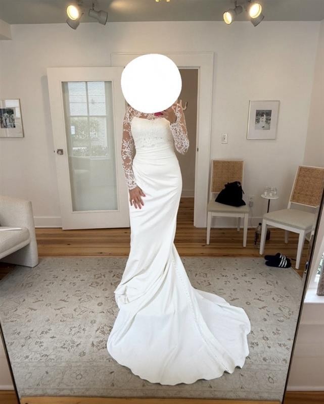 NEW White Magnolia Ivory Wedding Dress Never Worn Bride First Look Collection