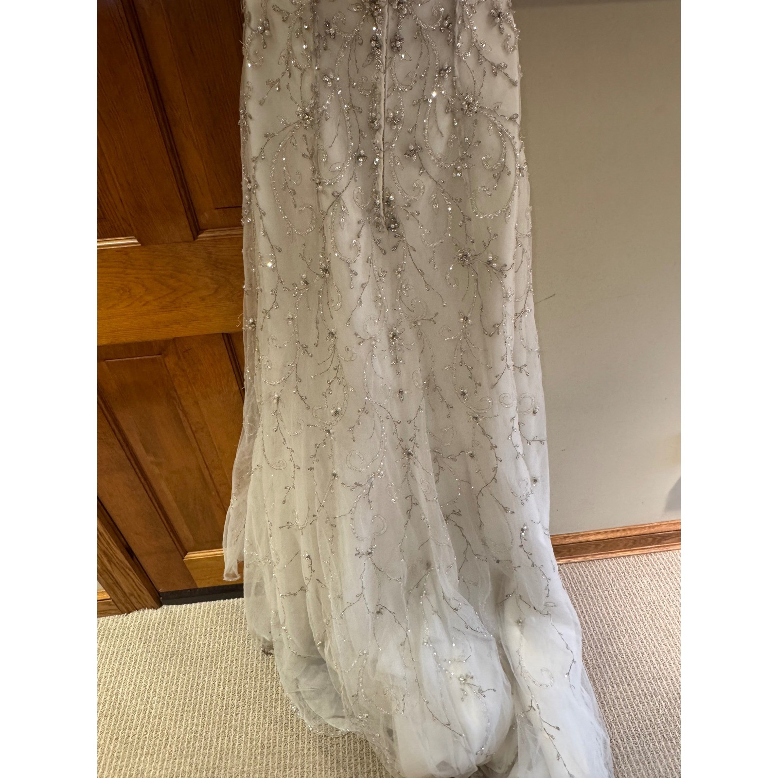Sottero and Midgley Haute Couture Beaded Mermaid Wedding Dress Ivory Size 14