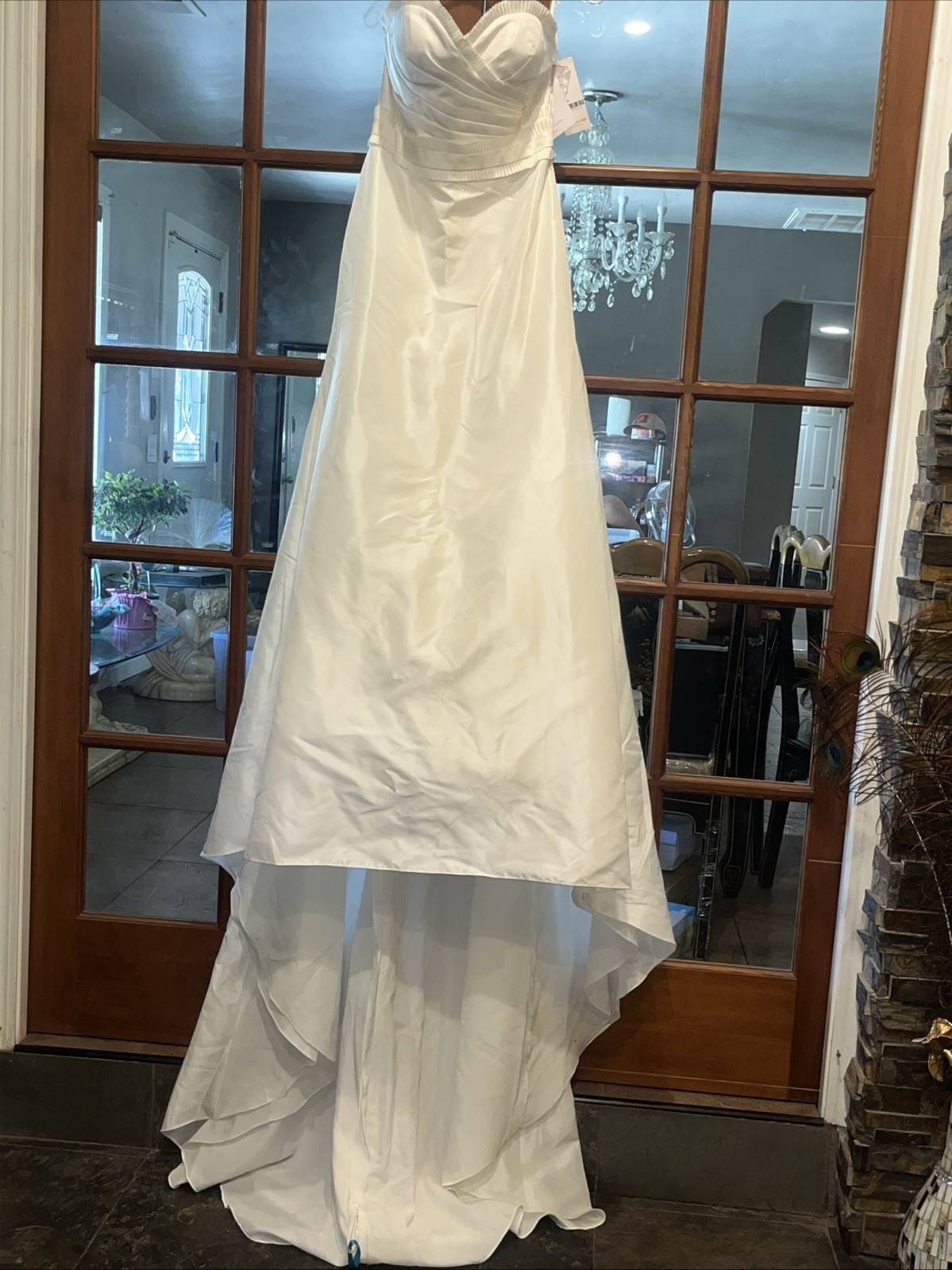 WToo Brides By Watters Strapless Drop Waist Ivory Wedding Dress, Size 8 New!