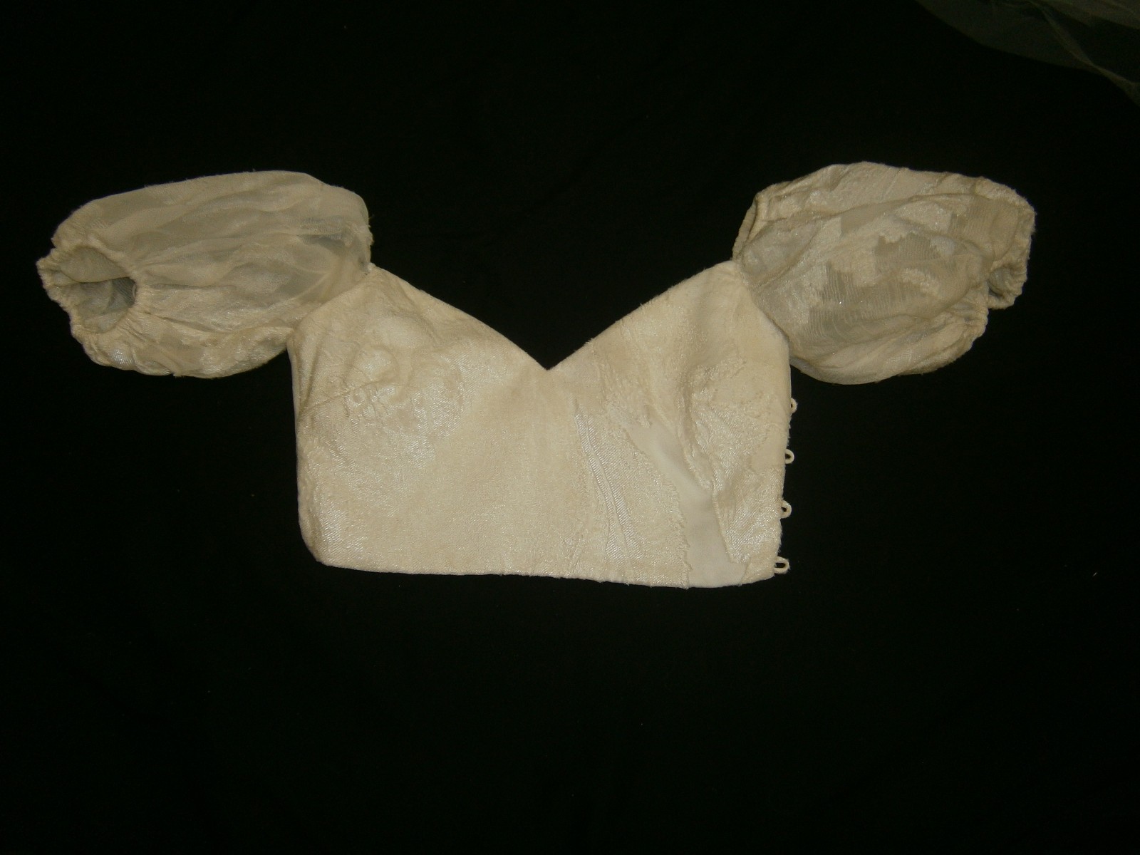 Alexandra Grecco Aurelia Wedding Moonstone Crop TOP ONLY 00 Ivory Jacquard Print