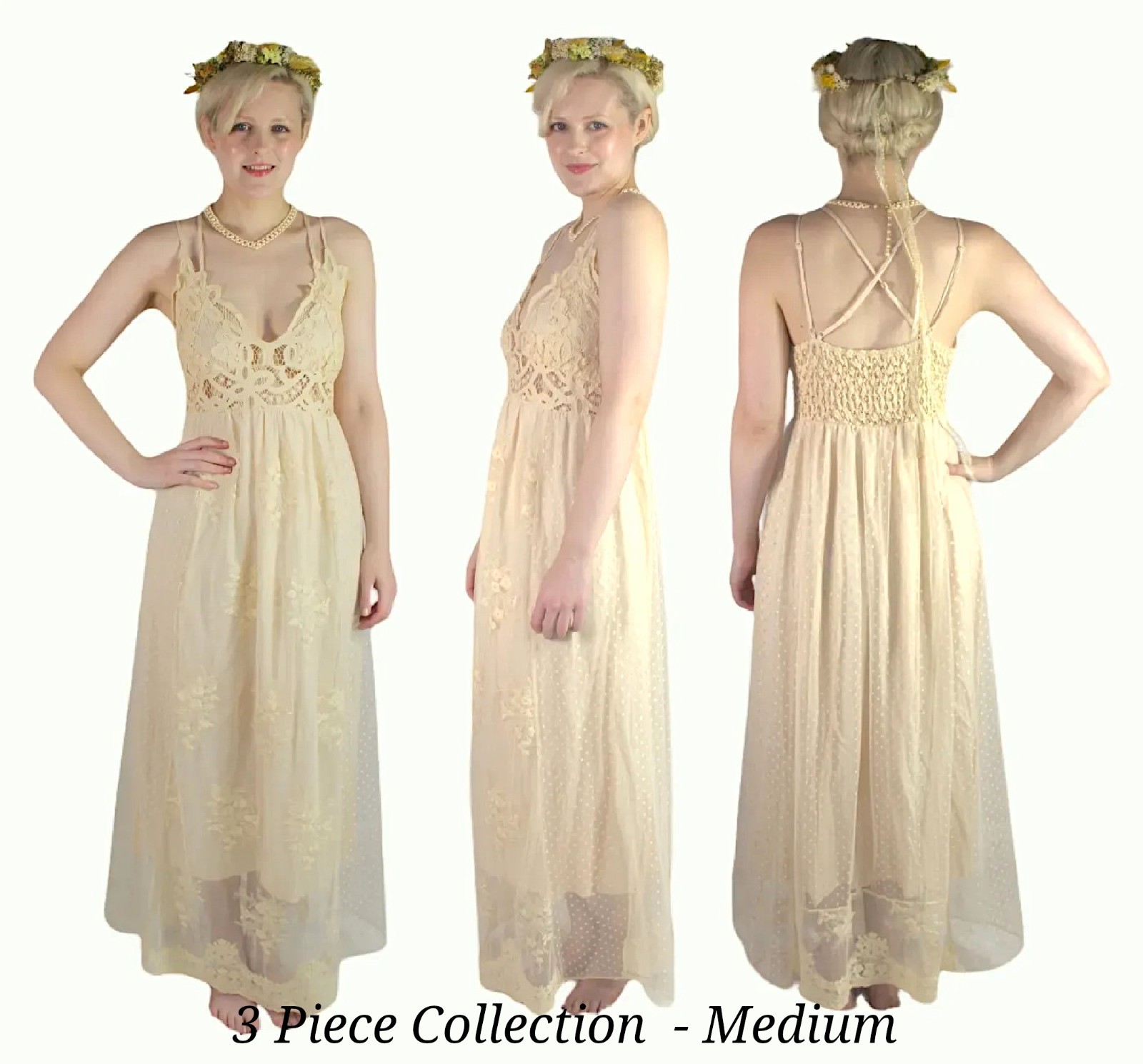 Desperately Seeking Barefoot Beach Boho 3 Piece Wedding Collection – Medium