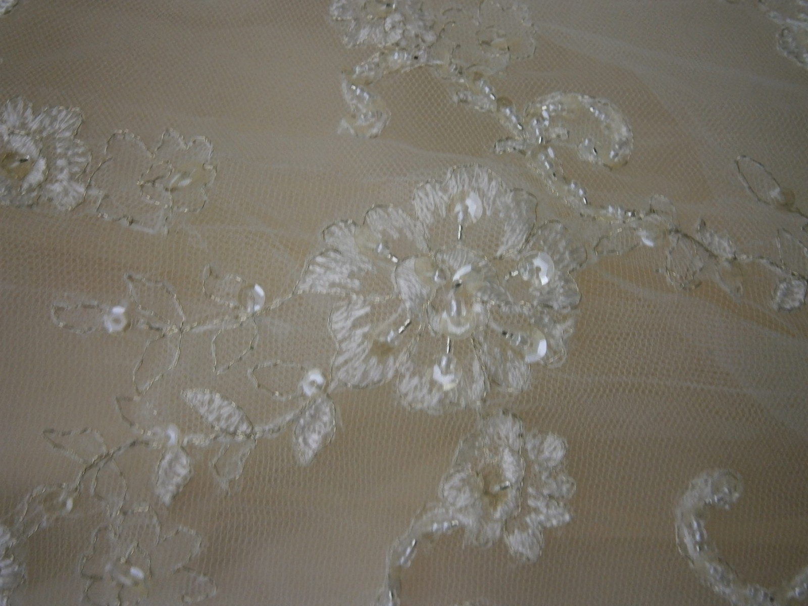 Casablanca Wedding Dress 12 Champagne Gold Asymmetrical Tiers Lace Romantic